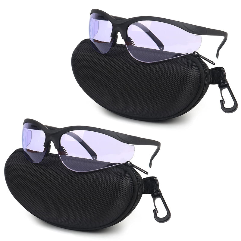 LaneTop Shooting Glasses for Men and Women Anti Fog ANSI Z87.1 Eye Protection 2 pair Purple Lens - BeesActive Australia
