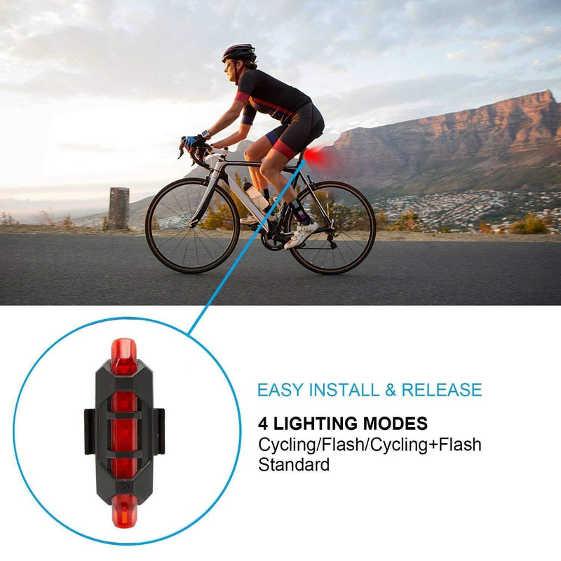 Wastou Bike Lights, Super Bright Bike Front Light 1200 Lumen, IPX6 Waterproof 6 Modes Cycling Light Flashlight Torch with USB Rechargeable Tail Light(USB Cable Included) Black - BeesActive Australia