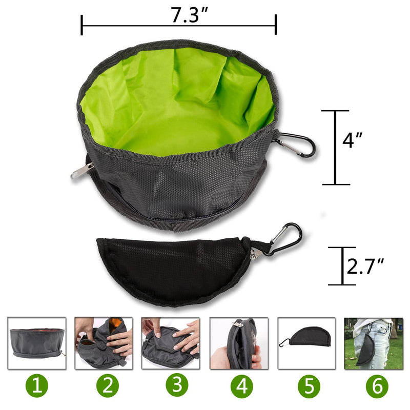 YMTECH Collapsible Dog Bowls for Travel,Portable and Light for Food and Water Orange,Green - BeesActive Australia