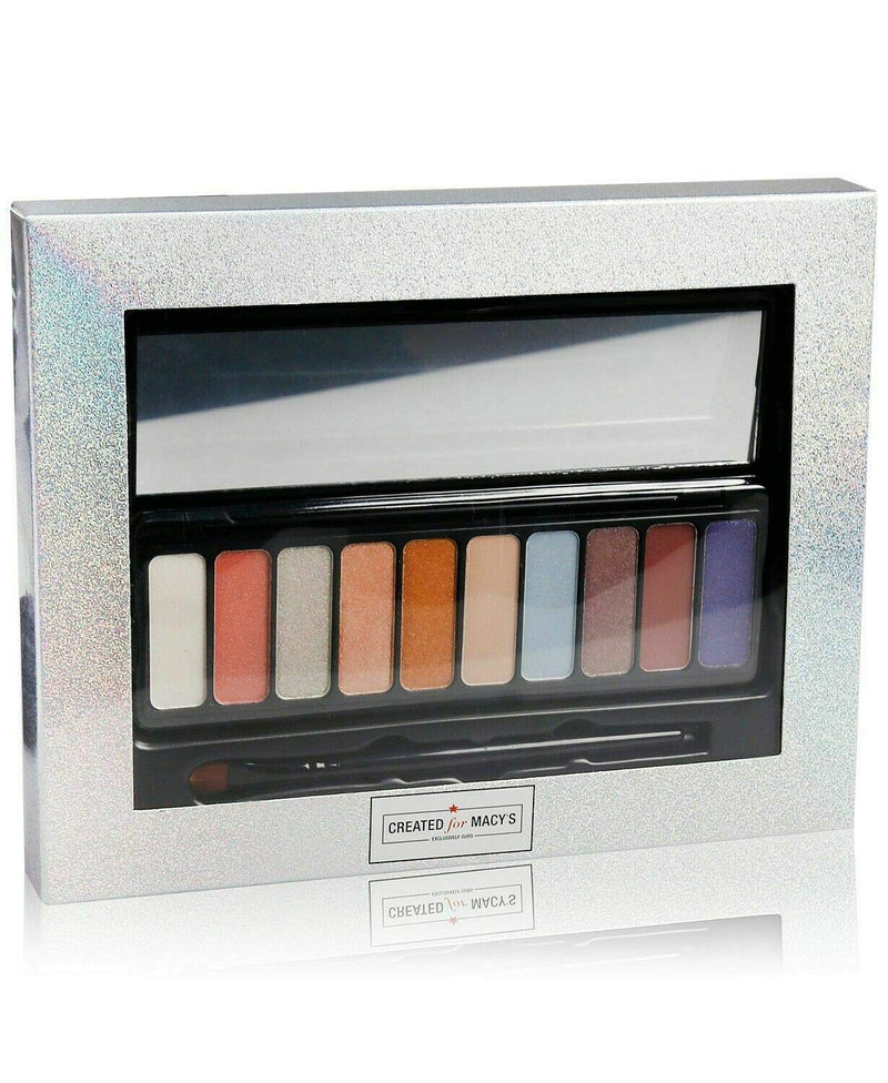 Macy's 10 Color Galaxy Dust Eyeshadow Palette & Eye Shadow Brush New In Box - BeesActive Australia