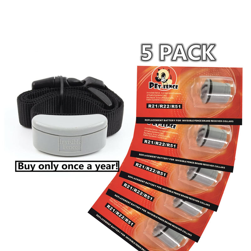 STRENG-CELL PET-Fence Dog Collar Batteries, Compatible with Invisible Fence Batteries, R21 R22 R51 Dog Collar Fence Battery, Latest Production Date(5 Pack) - BeesActive Australia