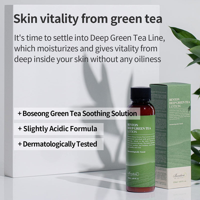 Benton Deep Green Tea Lotion - BeesActive Australia