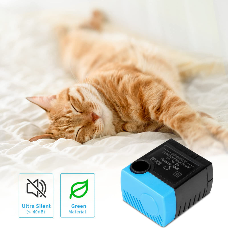 VinDox Replacement Pump for Pet Drinking Fountains- SP-400LV USB Replacement Pump with Adaptor - Compatible with PetSafe Drinkwell Ceramic, Stainless Steel and 360 Dog & Cat Water Dispensers - BeesActive Australia