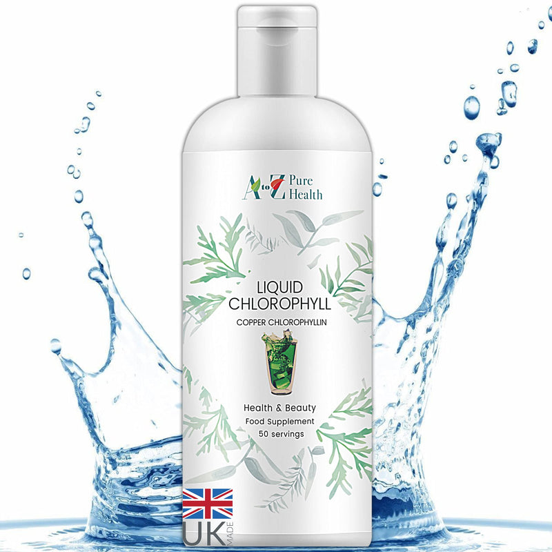 Liquid Chlorophyll Drops 500ml | Daily Health & Beauty Detox Supplement UK Made | Skin Health, Anti-Inflammatory & Healing Properties (Mint Flavour) |Take with Water |Copper Chlorophyllin Drink|Vegan - BeesActive Australia