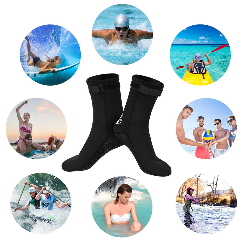 Oumers Neoprene Socks, 3MM Diving Wetsuits Sock for Water Sports, Thermal Beach Sock Anti Slip Socks for Men Women Teenager S (US Men:5.5-6.5, Women:7-8) - BeesActive Australia