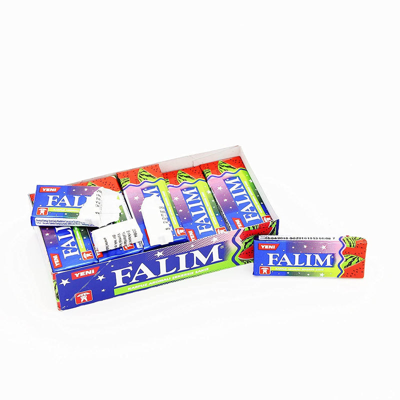 Falim Sugar Free Sugarless Chewing Gum - Total 100 Pieces - Pack of 5 x20 Pieces - Tooth Friendly - Certified Member of the University of Zurich Dental Friendly Association (1996) Watermelon Flavored - BeesActive Australia