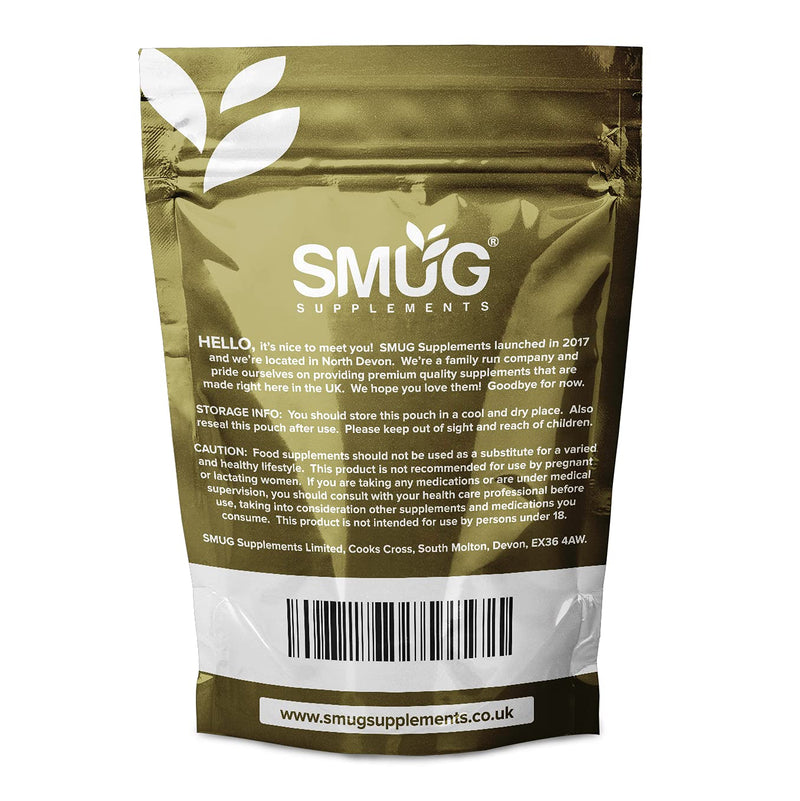Psyllium Husk Fiber Capsules by SMUG Supplements | Pure & Natural Fibre Pills | 500mg | UK Manufacturer (60 Capsules) - BeesActive Australia