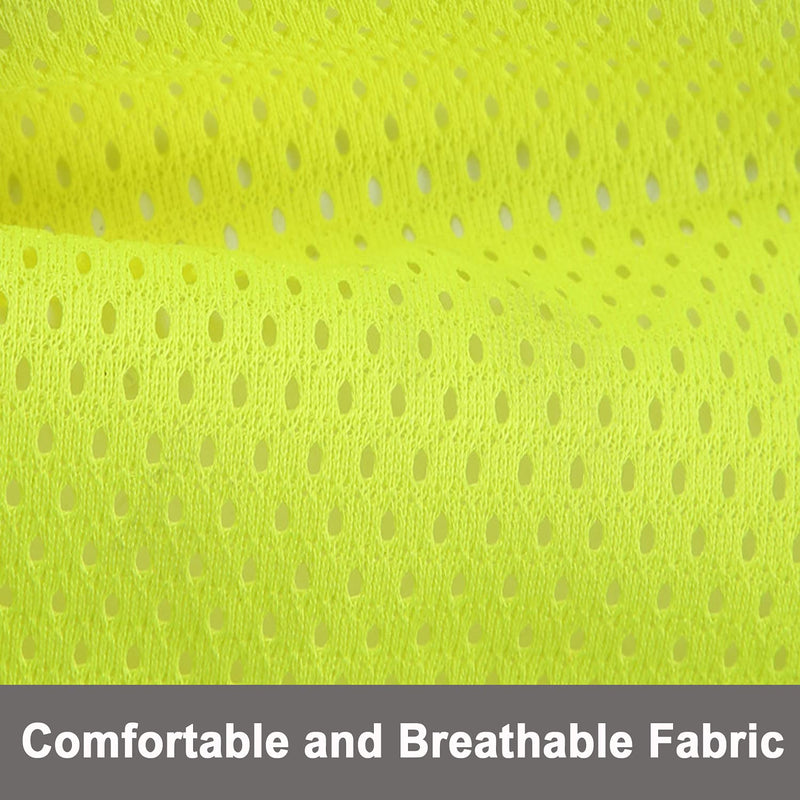 Reflective Night Running Vest with Adjustable Strap & Breathable Holes, Ultrathin Lightweight Safety Vest with 360° High Visibility for Running, Jogging, Cycling, Hiking, Walking, Yellow - BeesActive Australia