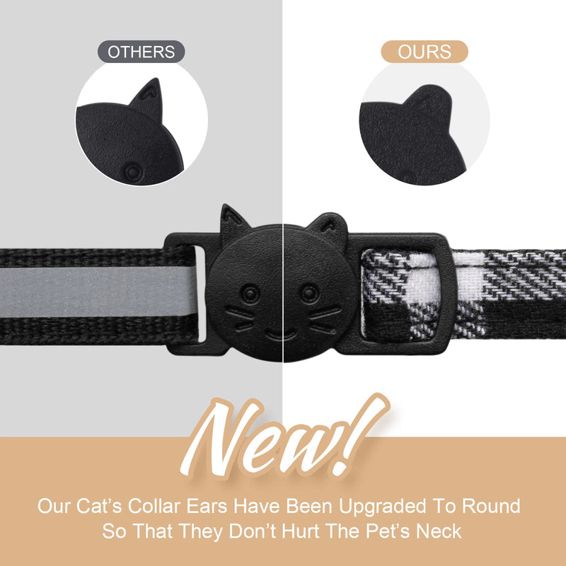 Extodry 6 Pack Classic Plaid Cat Collars with Bells - Breakaway Kitten Collar and Adjustable 7-12in,Cute Kitty Collar for Girl Boy Cats,Pet Gifts,Accessories,Supplies,Stuff 7''-12'' - BeesActive Australia