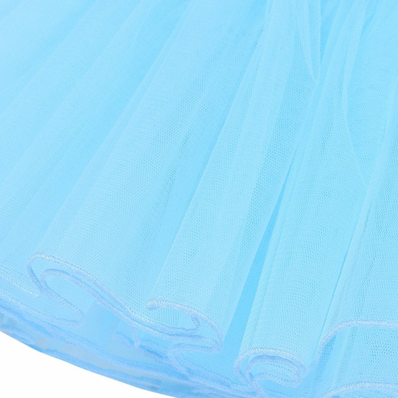 [AUSTRALIA] - iiniim Kids Girls Short Sleeves Bowknots Mesh Ballet Dance Tutu Dress Gymnastics Leotard 8 Sky Blue 