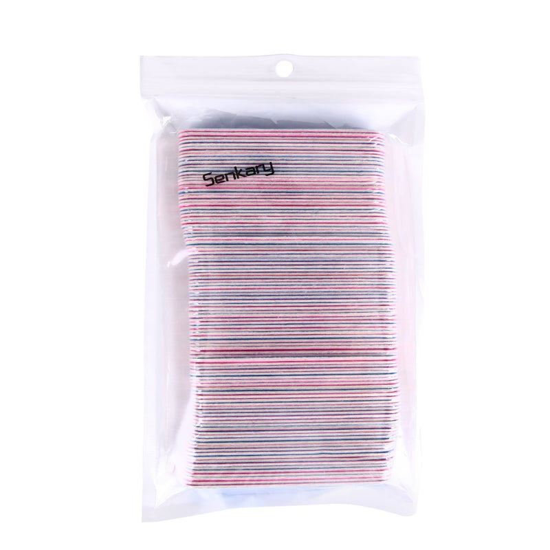 Senkary 100 Pieces Disposable Nail Files 180 240 Grit Double Sided Emery Boards for Nails, 3.35 Inch - BeesActive Australia