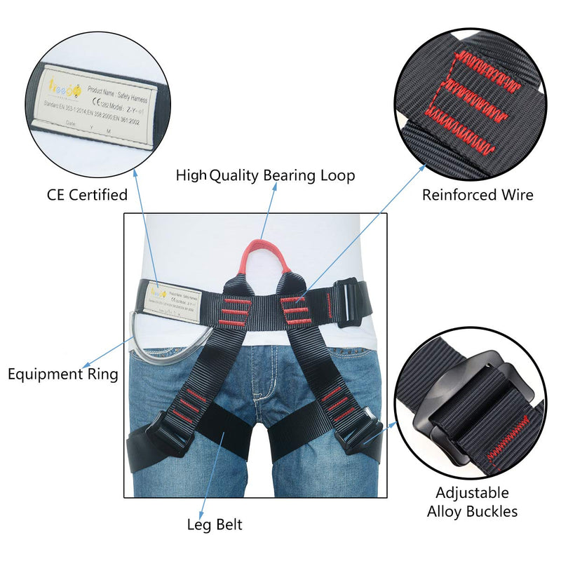 HeeJo Climbing, Safety Safe Seat Belt for Outdoor Tree Climbing, Outward Band Expanding Training Large Size,Climbing Gear Zy01 - BeesActive Australia