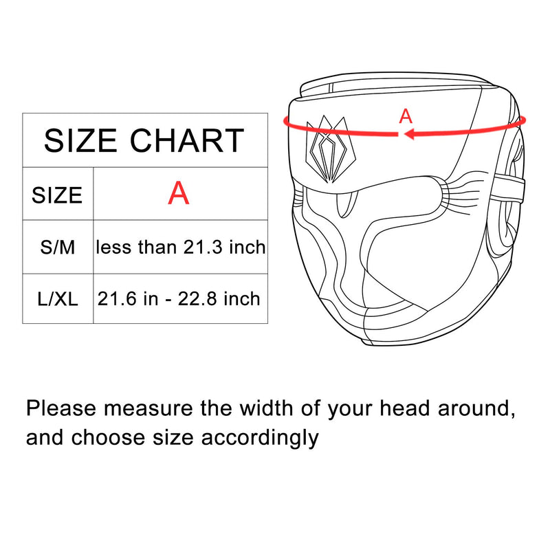[AUSTRALIA] - FitsT4 Boxing MMA Muay Thai Kickboxing UFC Sparring Helmet Fighting Training Headgear Head Guard Protector with Nose Protection L-XL 