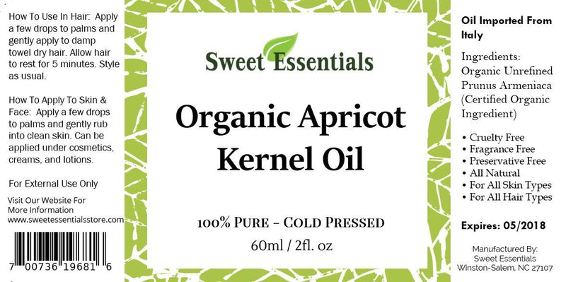 Organic Apricot Kernel Oil | Imported From Italy | 8oz Bottle w/Pump | 100% Pure | Natural Moisturizer for Skin, Hair and Face | Cold Pressed - NON-GMO - BeesActive Australia