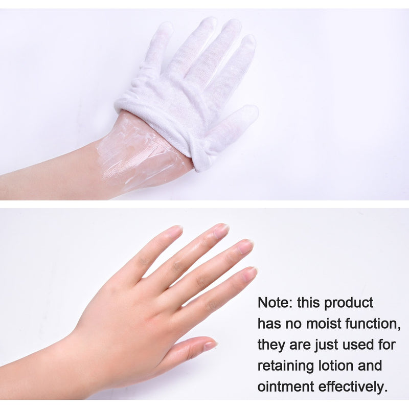 Mudder 6 Pairs Cosmetic Gloves Hand Spa Gloves for Moisturizing, White (L Size) L Size - BeesActive Australia