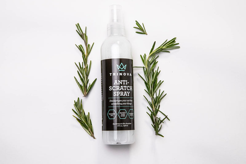 TriNova Anti-Scratch Cat Deterrent Spray for Kittens and Cats - Infused with Rosemary, Keep Cats from Scratching Furniture, Arm Chairs, and More - Indoor & Outdoor Use - BeesActive Australia