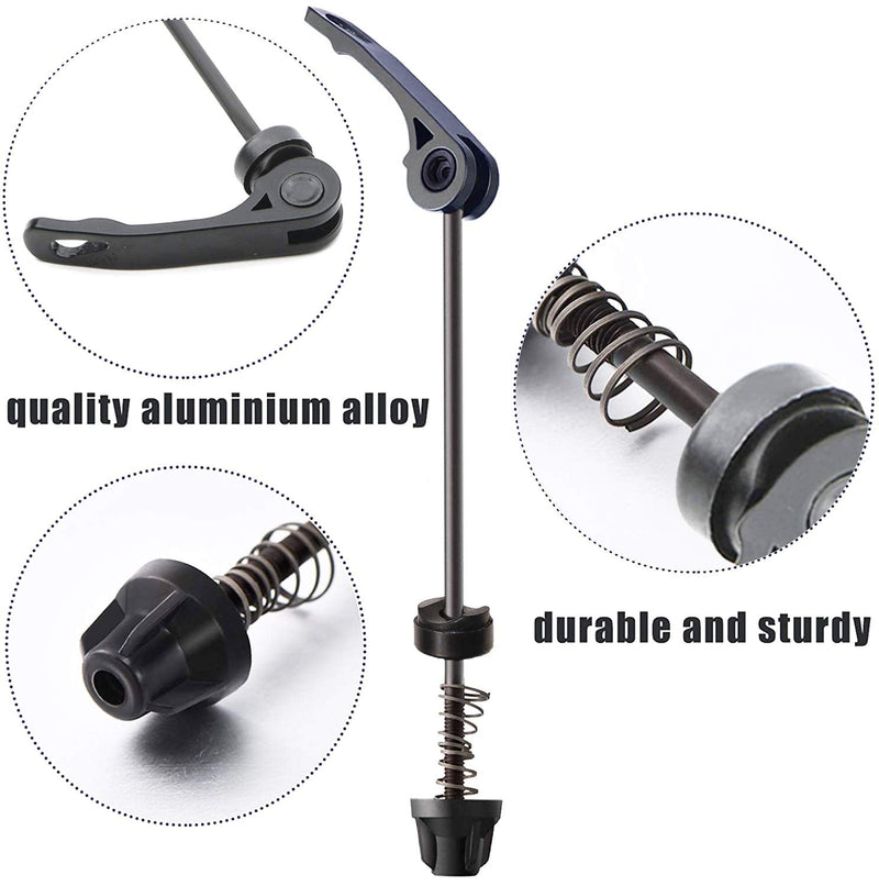 DEER U Road Mountain Bicycle MTB Wheel Hub Front and Rear Skewers Quick Release Skewer Clip Bolt Lever Axle QR 145/180 mm, a Pair - BeesActive Australia