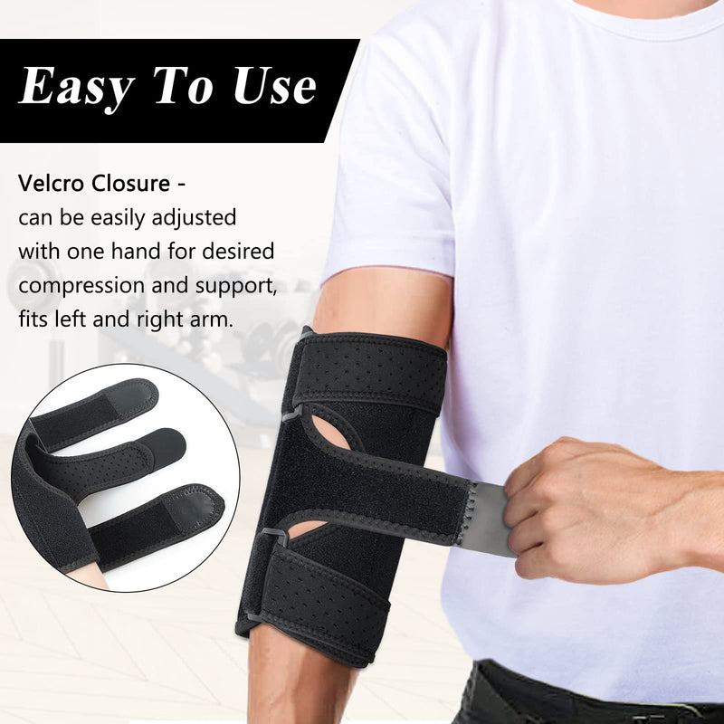 ZOUYUE Elbow Brace, Adjustable Elbow Support with Two Removable Metal Splints, Arm Stabilizer Cubital Tunnel Elbow Splint for Tennis Elbow, Weightlifting, Tendonitis, Joint Pain Relief for Men & Women - BeesActive Australia