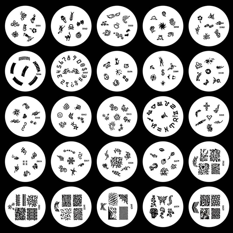 SHANY 2012 Nail Art Polish Stamp Manicure Image Plates set of 25pcs Manicure Image Plates Accessories - BeesActive Australia