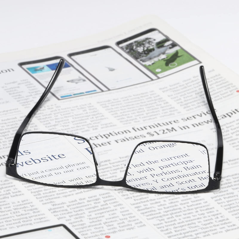 Fsread 4 Pack Reading Glasses For Men Blue Light Blocking Mens Reading Glasses Metal Frame Lightweight Spring Hinge 4 Mix 1.0 Dioptres - BeesActive Australia