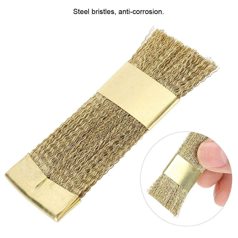 Cleaning Brush, Golden Color Copper Wire Drill Cleaner Brush Manicure Accessories Nail Art Bits Cleaning Brush for Nail Salon and Household - BeesActive Australia