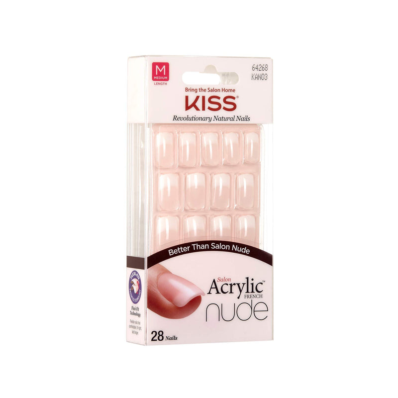 KISS Salon Acrylic French Nude 28 Nails (2 Pack) KAN03 (2 Pack) - BeesActive Australia
