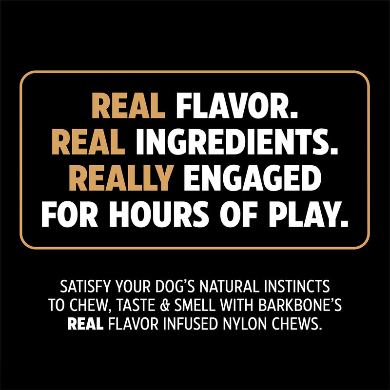 Pet Qwerks Nylon Stick BarkBone - Durable Dog Toys for Aggressive Chewers - Peanut Butter Flavor - 5.5" - BeesActive Australia