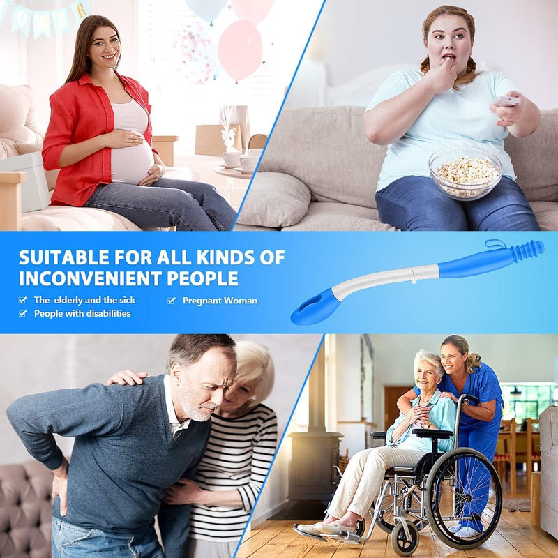 Toilet Aids Tools Folder Long Reach Comfort Wipe Victop Bottom Wiper Toilet Aids Buddy Toilet Tissue Aids for Motion Assistance Extends Reach Over 15.7" Grips Toilet Paper or Pre-Moistened Wipes (B) B - BeesActive Australia