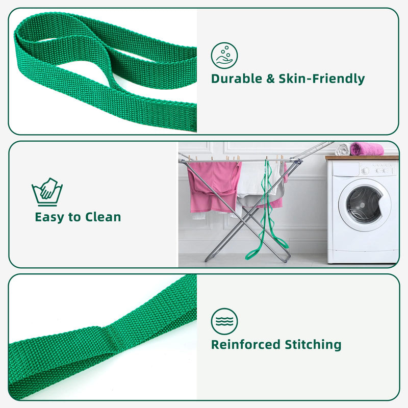 Abiarst Stretching Strap Yoga Strap for Physical Therapy, 10 Loops Yoga Straps for Stretching, Non-Elastic Stretch Strap for Pilates, Flexibility, Exercise, Stretch Band for Women & Men - BeesActive Australia