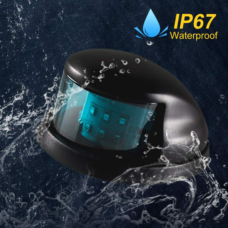 Sebnux LED Boat Navigation Light Red and Green LED Marine Navigation Light Boat Bow Light for Pontoon and Small Boat (Black) Black - BeesActive Australia