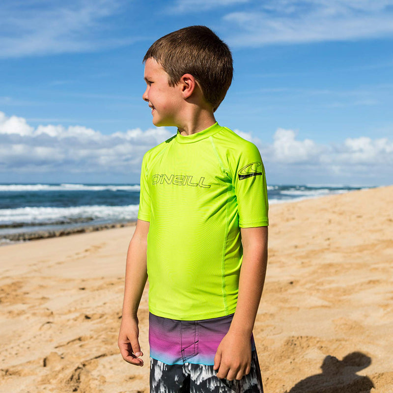 [AUSTRALIA] - O'Neill Youth Basic Skins UPF 50+ Short Sleeve Rash Guard 16 Pacific 