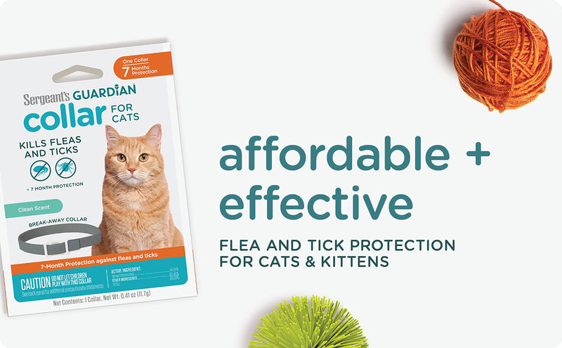 Sergeant's Guardian Flea & Tick Cat Collar, 1 Count - BeesActive Australia