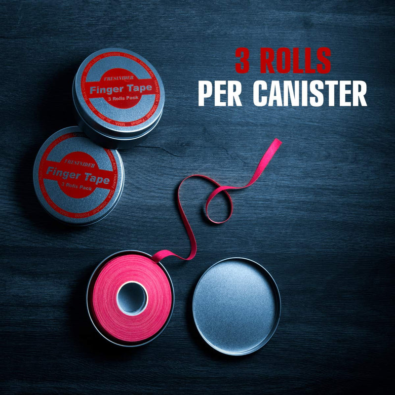 FRESINIDER Finger Tape - Strong Athletic Tape | 0.3” x 45 Feet (9 Pack) Tin Set | No Sticky Residue | for Rock Climbing, BJJ Jiu Jitsu, Grappling, Judo, MMA, Rock Climbing and Martial Arts (Pink) Pink - BeesActive Australia