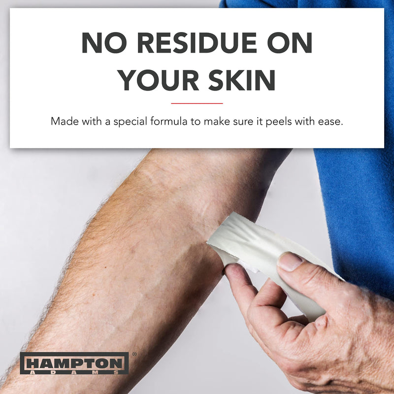 Hampton Adams | As Seen on Shark Tank | 3-Pack White Athletic Sports Tape – Very Strong Easy Tear NO Sticky Residue Best Tape for Athlete & Medical Trainers - BeesActive Australia