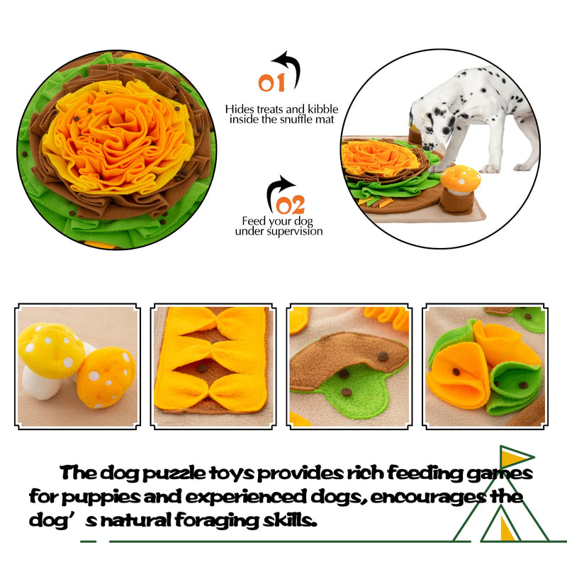 Meilzer Pet Snuffle Mat for Dogs Puzzle Toy Large Sniffing Mat Portable Indoor/Outdoor Digging Mat for Foraging Skills & Stress Relief Hedgehog - BeesActive Australia