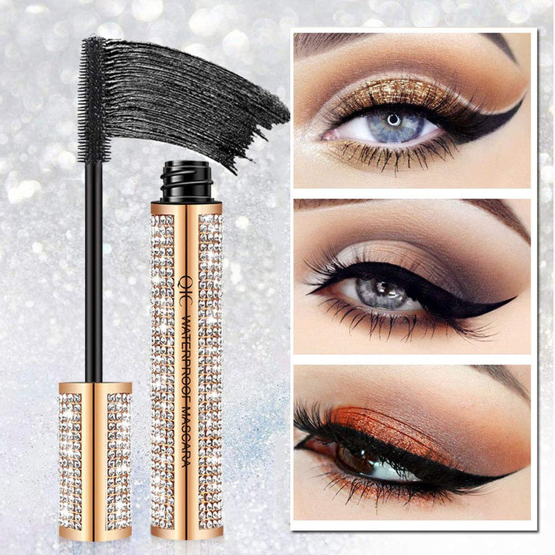 Diamond Glitter Bling Volume Lash Mascara Black Volume Thick Long Lasting Luxuriously Longer, Voluminous Eyelashes, Long-Lasting, Dramatic Extension,Smudge-proof (Queen Friday) Queen Friday - BeesActive Australia