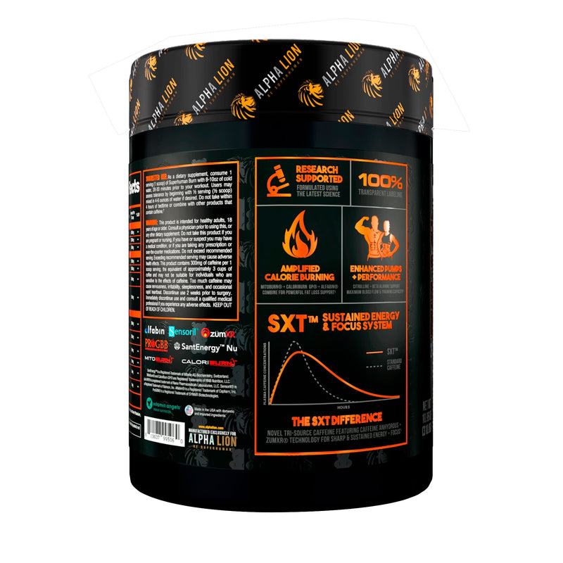ALPHA LION Superhuman Burn 2-in-1 Metabolism Booster Pre Workout, Weight Loss Supplement, Appetite Suppressant, Fat Loss Support, Energy & Focus Powder (21 Servings, Blue Gummy Bear Flavor) Smurf Juice - BeesActive Australia