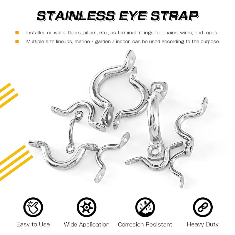 AMYSPORTS Tie Down Deck Loop Steel Stainless Hardware Deck Loop Marine Boat Top Eye Strap Kayak Pad SUS316 - BeesActive Australia