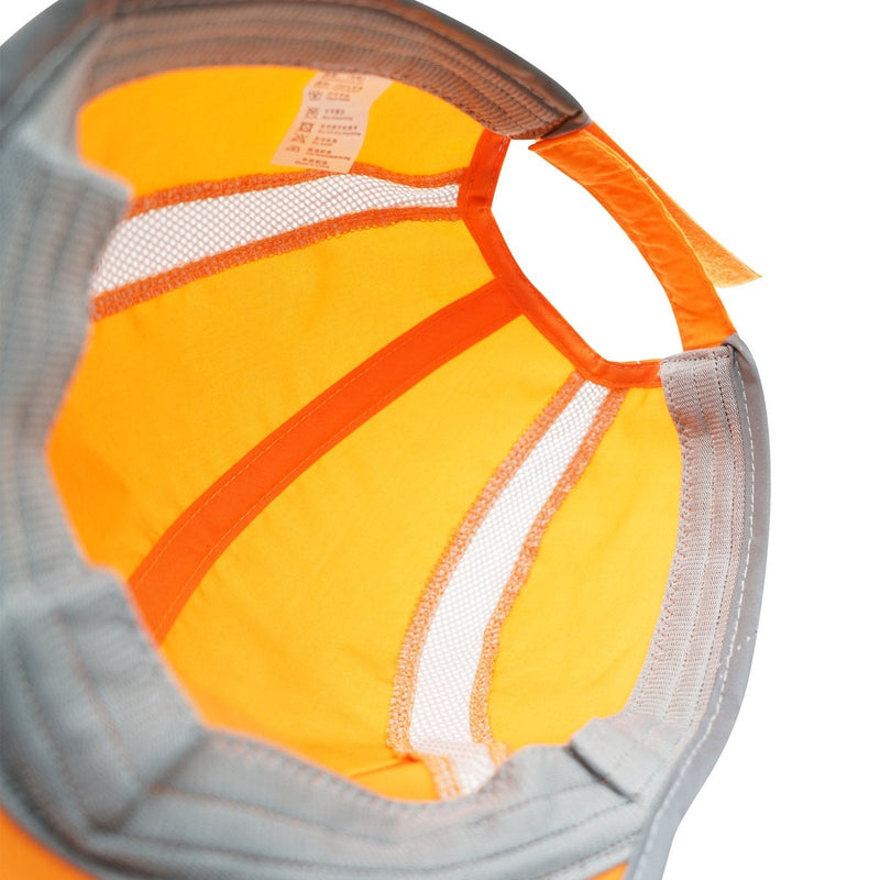 Connectyle Foldable Mesh Sports Cap with Reflective Stripe Breathable Sun Runner Cap Orange - BeesActive Australia