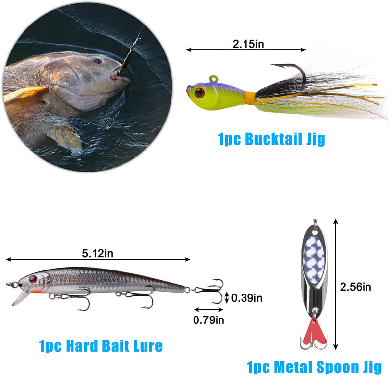 Surf Fishing Tackle Kit Ocean Saltwater Fishing Lures Surf Fishing Gear Fish Finder Rigs Pompano Rig Pyramid Sinker Weight Fishing Hooks Swivels Various Accessories - BeesActive Australia