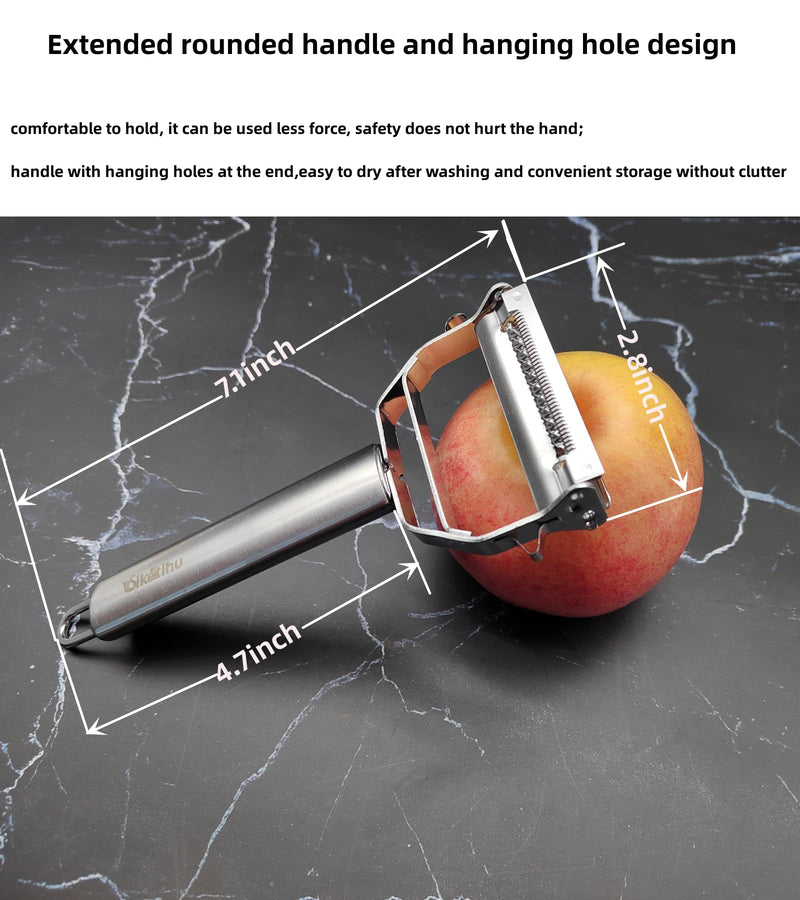 SIKATIHU Vegetable Peeler, Julienne Peeler, Double-Sided Blade Fruit Peeler, Vegetable and Fruit Slicer, Potato Peelers, Y-Shaped Stainless Steel Peeler - BeesActive Australia