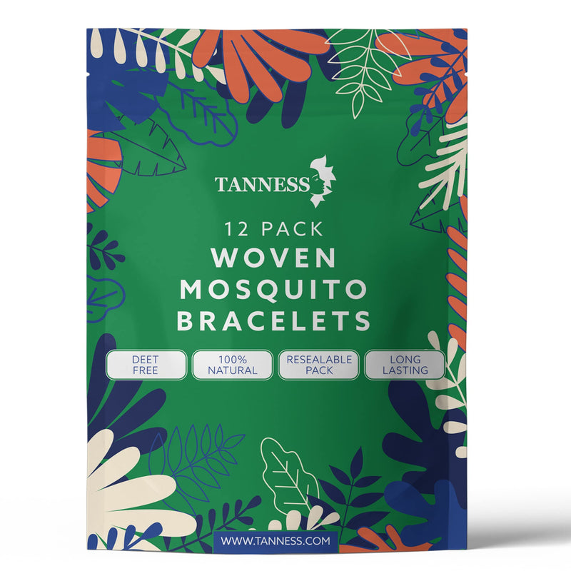 Tanness 12 Pack Mosquito Repellent, Insect Repellent Bracelet, Smidge Insect Repellent, Mosquito Repellent, Woven Deet-Free Insect Repellent, Mosquito Repellent Bracelet, Mosquito Bands, Kids & Adult Solid - BeesActive Australia
