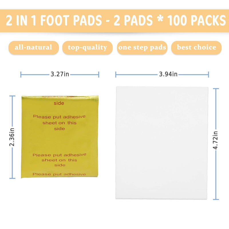 Foot Pads 100PCS Relief Stress Foot Patches Care Natural Ginger Powder for Home Improve Deep Sleep (Gold) Gold - BeesActive Australia