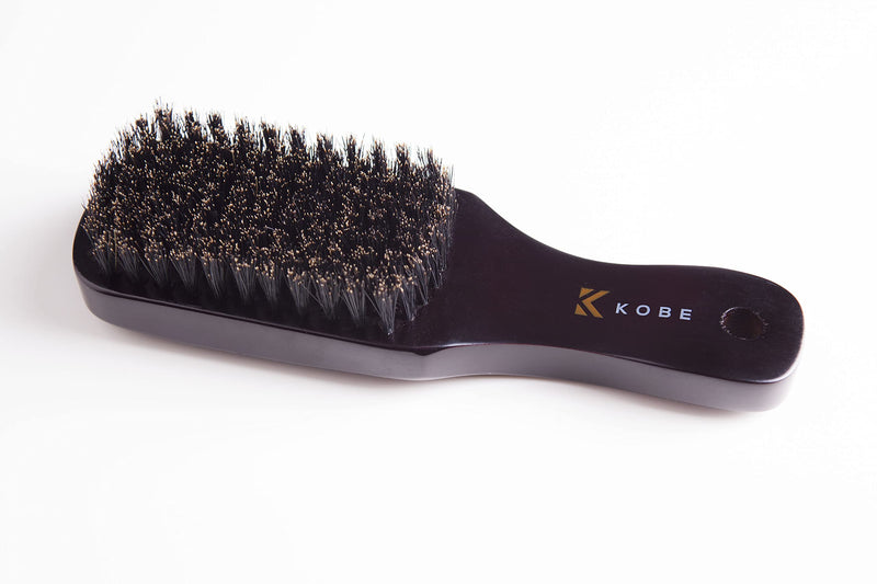 Kobe Professional Wooden Club Brush - 100% Boar Bristles in Dark Wood Body - Ideal for beard or hair and both Men and women. - BeesActive Australia