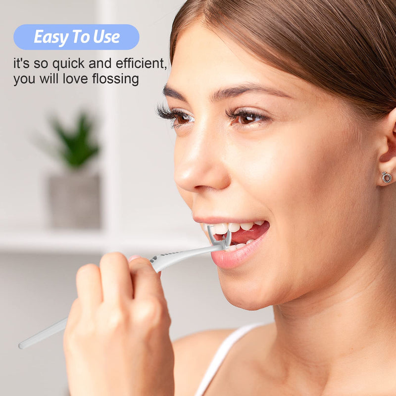 Dental Floss Picks, Clean Dental Flossers Kit (2 Handles&180 Extra Strength Refills) 2 Handles & 180 Refills - BeesActive Australia