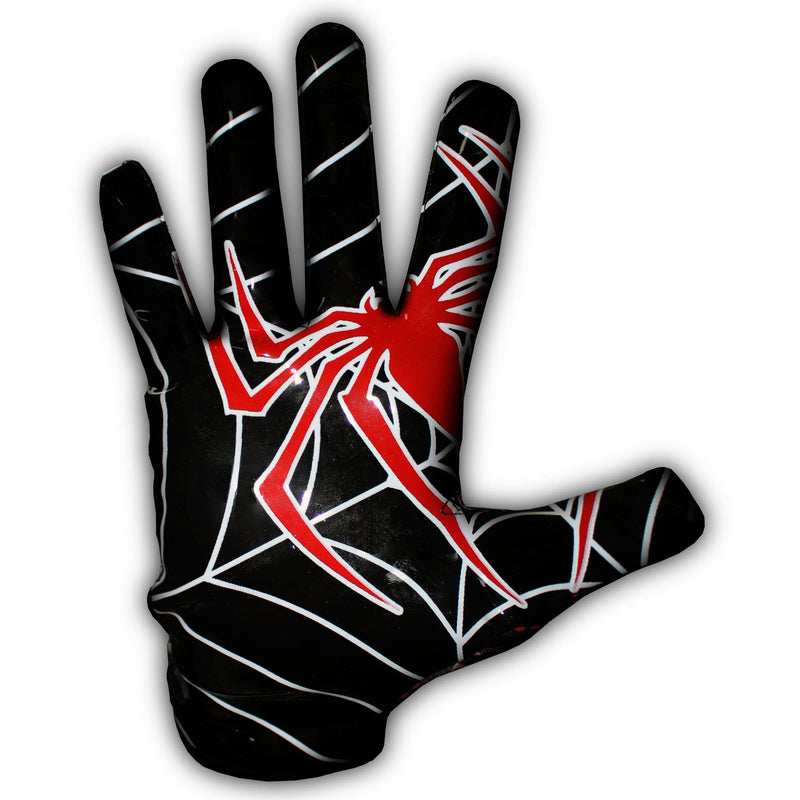 Taqcha Spider Youth Football Gloves - Tacky Grip Skin Tight Adult Football Gloves - Pro Elite Super Sticky Receiver Football Gloves - Youth Sizes M-L - BeesActive Australia