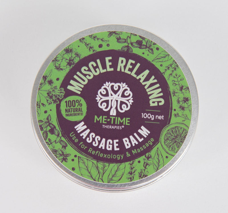 Muscle, Relax, Massage, Balm, Reflexology, Balm, (Aromatherapy Oils -Lavender, Marjoram, Juniper Berry & Black Pepper) 100 g, Me-Time, Therapies - BeesActive Australia