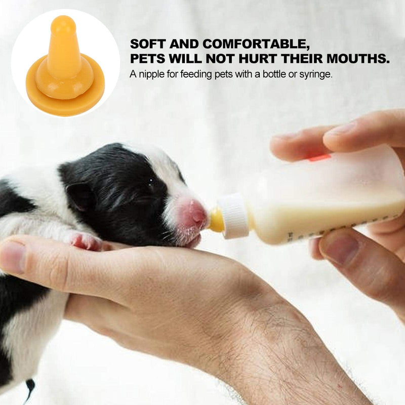 Pet Feeding Bottle Nipple, 15Pcs Soft Silicone Cat Dog Feeding Pacifier Pet Feeding Tool Accessory for Puppies Kittens Bunnies and Baby Ferrets - BeesActive Australia