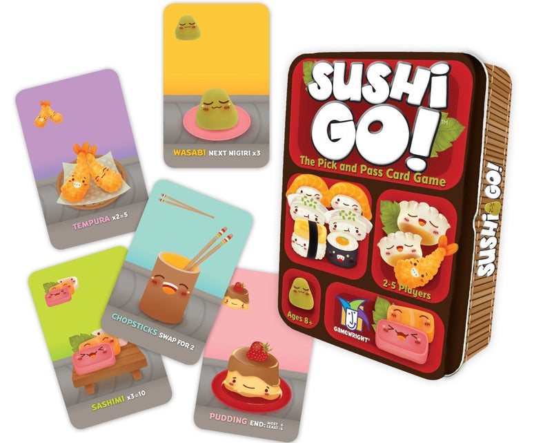Sushi Go Party! - The Deluxe Pick & Pass Card Game by Gamewright, Multicolored & Sushi Go! - The Pick and Pass Card Game Go Party! + Sushi Go! - BeesActive Australia