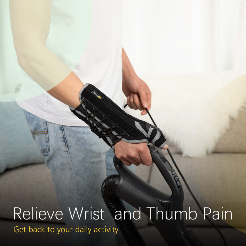 BraceUP Quick Wrap Wrist and Thumb Brace - Wrist Brace with Thumb Support for Thumb Spica Splint, Left and Right-hand wrist brace, Dequervains Tendonitis Wrist Brace with Thumb Stabilizer (Left Hand) Left Hand - BeesActive Australia
